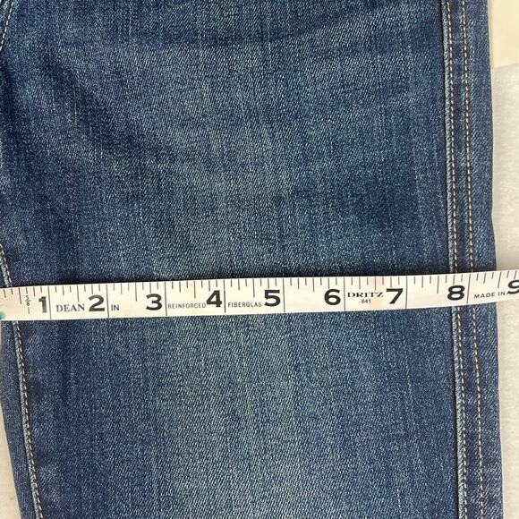 Current Elliott The Fan Kick Jeans Medium Wash (Brush) Fray Hem Size 25 NWT - Picture 8 of 12